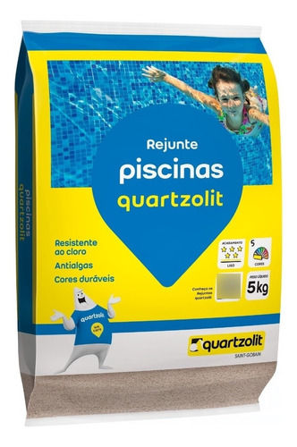 Rejunte Quartzolit 5kg Piscina Azul Celeste
