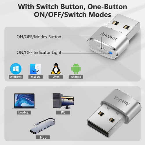 Auedrot Mouse Jiggler Mover De Mouse Usb De Metal Indetectab