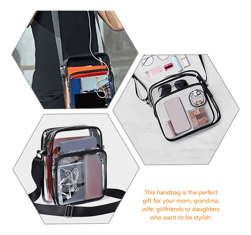 Bolso Femenino De Pvc Transparente, Ligero, Bolso De Hombro
