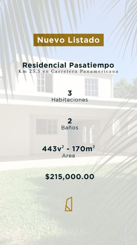 Imagen 2 de 7 de Se Vende Casa En Pasatiempo, Carretera A Occidente