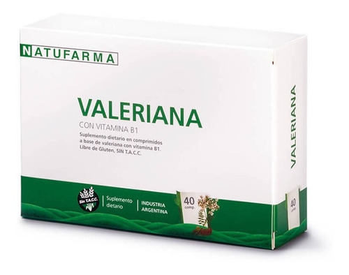 Natufarma Valeriana Vitamina B1 Suplemento Dietario X40 Comp