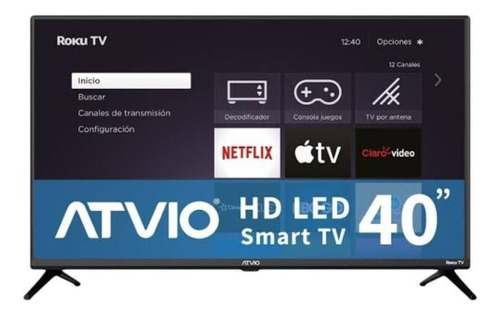 Pantalla Smart Tv Hd Atvio Roku Tv 40 Pulgadas