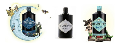 Hendricks + Neptunia + Lunar Pack De Gin Premium De 3 Unid