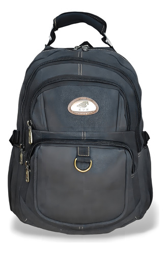 Mochila Faculdade Grande Resistente Em Lona Com Estrutura De Aço, 5 Compartimentos, Compatível Com Notebook 15.6'', Cabo De Aço Ultra Forte, Mochila Executiva Escolar Masculina/feminina