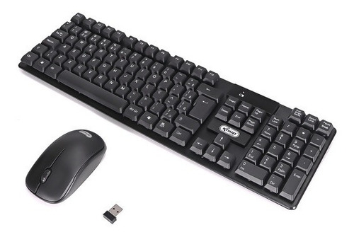 Kit Teclado E Mouse Sem Fio Wireless 2.4ghz Notebook Pc Mac Cor do mouse Preto Cor do teclado Preto