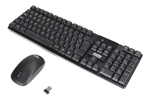 comprar Kit Teclado E Mouse Sem Fio Wireless 2.4ghz Notebook Pc Mac Cor do mouse Preto Cor do teclado Preto