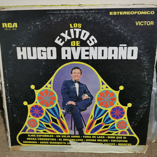 Disco Lp Hugo Avendaño-los Exitos De Hugo L