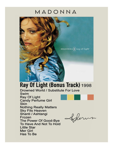 Poster Papel Fotografico Madonna Ray Of Light 45x30