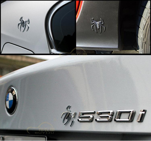 3 Pzs Calcomania Spiderman Araña Auto Moto Sticker De Metal