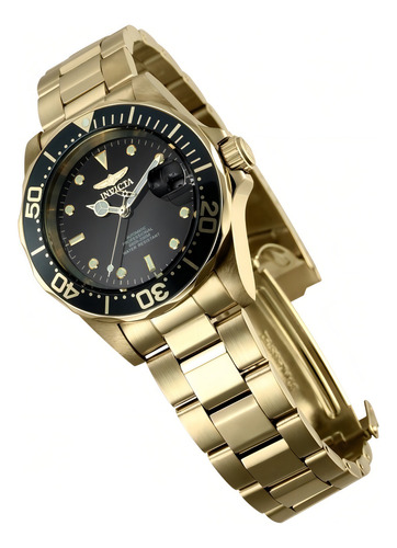 Relógio de pulso Invicta 8929 com corria de aço inoxidável cor ouro - fondo preto