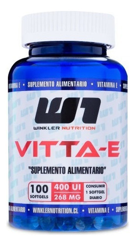 Vitamina E  Vitta E 100 Softgels Winkler Nutrition Sabor Cápsulas