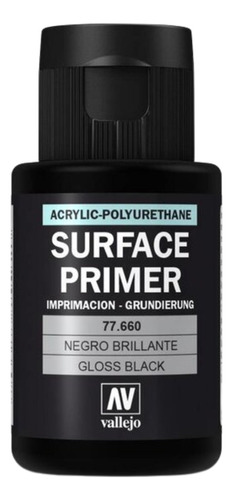 Vallejo 77660 Surface Primer Negro Brillante 32ml