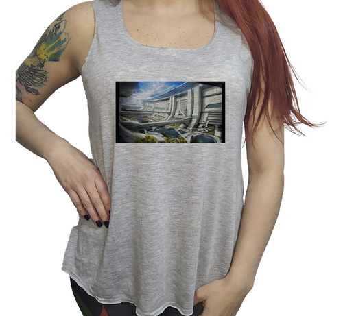 Musculosa Dama Jardín Del Eden Espacial Lago Cielo M4