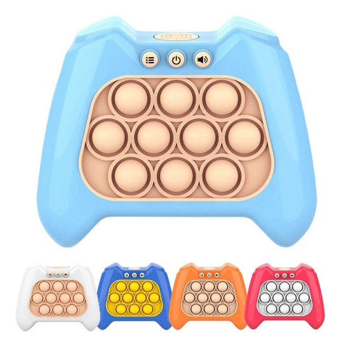 Pop It Consola De Juego Quick Push Silicona Luz Sonido X1 Color Azul claro