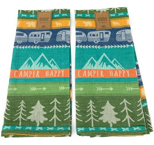 Dii Design Imports Happy Camper Rv Park Jacquard Dishtowel 2