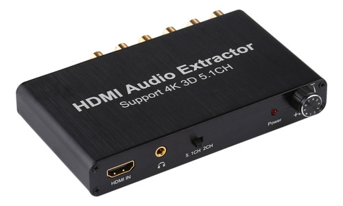 Extrator De Decodificador De Áudio 4k 3d Hdmi 5.1ch