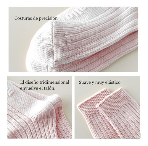 3 Pares Calcetines Algodón Mujer Transpirables Y Absorbentes