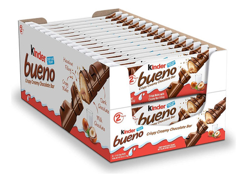 Chocolate Kinder Bueno - Lote De 30 Barras De Gofre De Avell