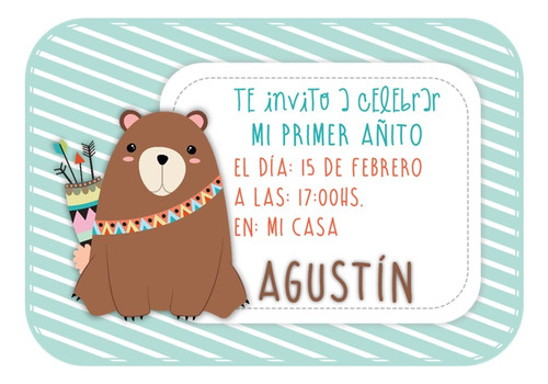 Kit Personalizado Imprimible Animalitos Nórdicos #13 Ositos