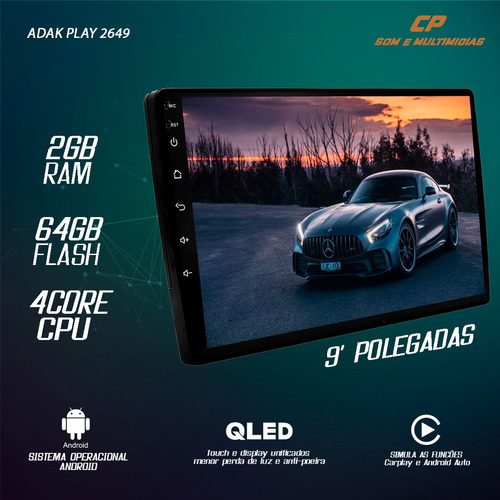 Multimidia Gol G7 G8 17/23 9p Android Carplay 64gb Play