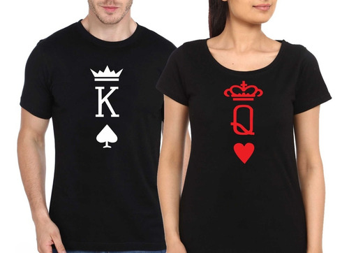 Playeras Pareja Novios King Queen Poker Rey Reina