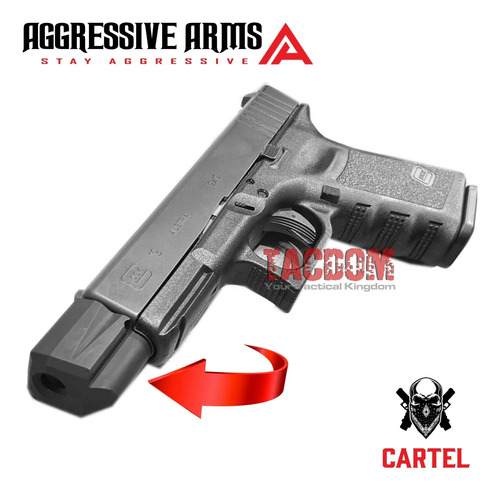 Compensador Muzzle Brake Glock 25 17 19 Gen 1-3 Recoil Reduc