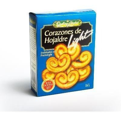 Pasabocas Dulcy Light Corazones De Hojaldre Caja X 180 Gr