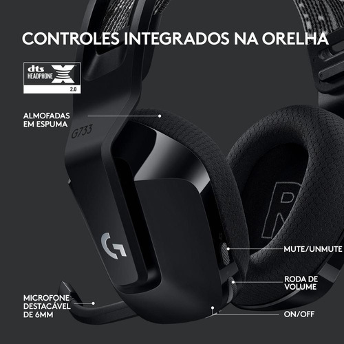 Fone De Ouvido Logitech G733 Preto