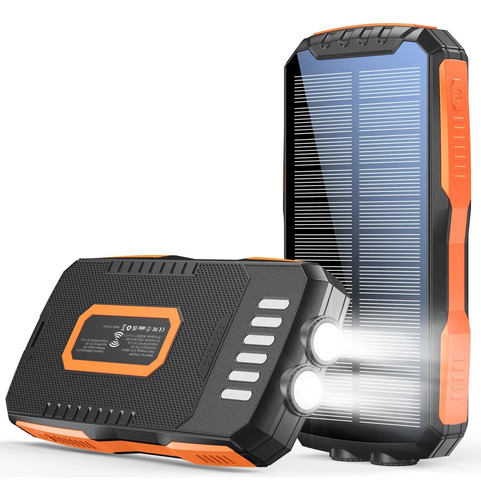 Elzle Energia Solar Cargador Portatil 30000 Mah Usb Dual