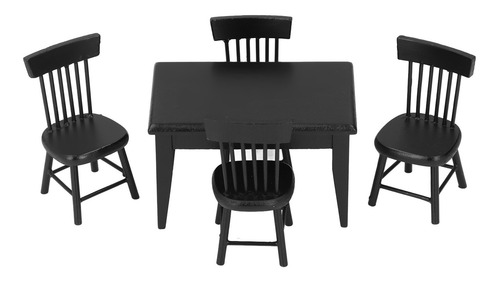 Juego De Sillas De Mesa Dollhouse 1:12 En Miniatura De Mader