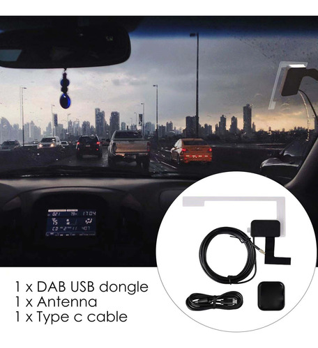 Sintonizador Adaptador Dab Digital Para Coche, Antena De