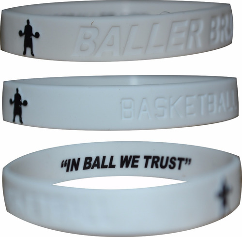 Pulsera De Silicona Baller Brand Hip Hop Rap Basket Dtoke 20 Cm