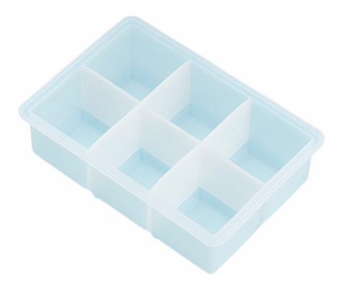 Cubetera Hielera Molde Silicona Hielo 6 Cubos Grandes