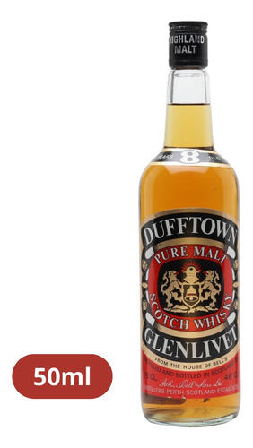 Miniatura Whisky Dufftown Glenlivet 8 Años 50ml (vidrio)