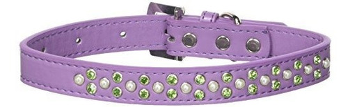 Mirage Pet Products Sprinkles Dog Collar With Pearl And Lime