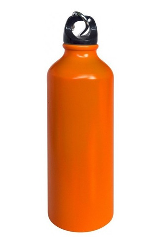 Botilito Metálico 475ml Botella Termo Agua Deporte Naranja