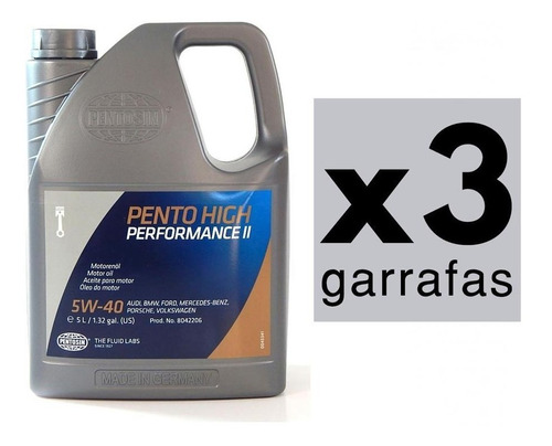 15 Litros Aceite De Motor 100% Sintetico Pentosin 5w-40