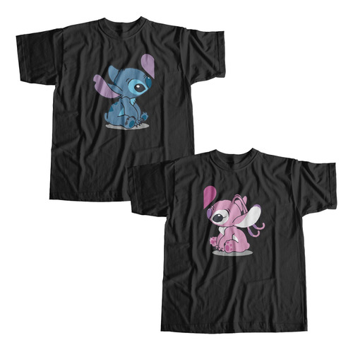 Duo Playeras Pareja San Valentin Stitch Y Angel