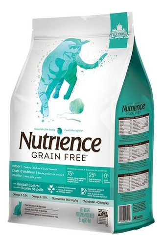 Alimento Nutrience Grain Free Indoor Para Gato en Bolsa de 5 Kg