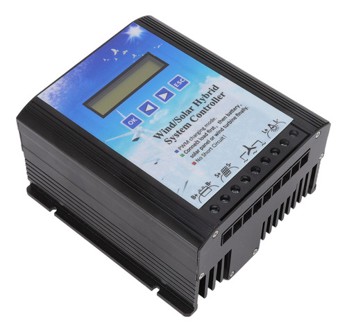 Controlador Híbrido Solar Eólico 1224v Pwm Lcd De Carga