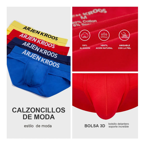 Slip Calzoncillo Ajustado Algodón Importado Arjen Kroos
