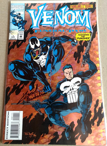 Hq Quadrinho Marvel Venom Punisher Funeral Pyre Autografada