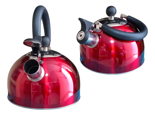 Tetera O Cafetera D 2l, Acero Inoxidable, Gran Calidad, Rojo