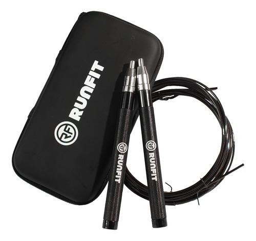 Runfit Cuerda Para Saltar, Crossfit Double Unders + Color Negro