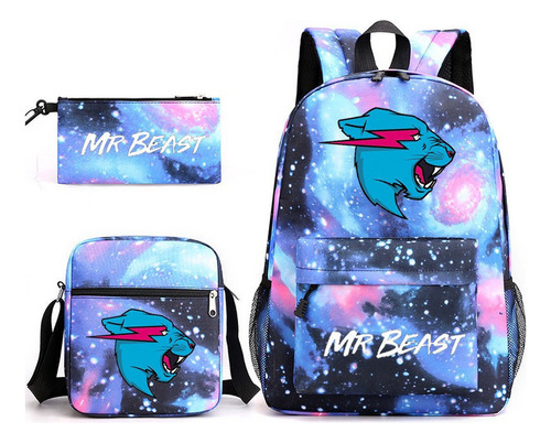 Set de 3 mochilas de viaje Mr Beast Lightning Cat Color 003