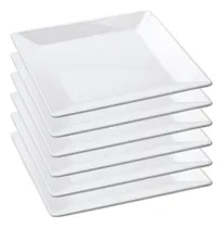 Comprar Jogo 6 Prato Melamina Quadrado Jogo Prato Sobremesa Bestfer