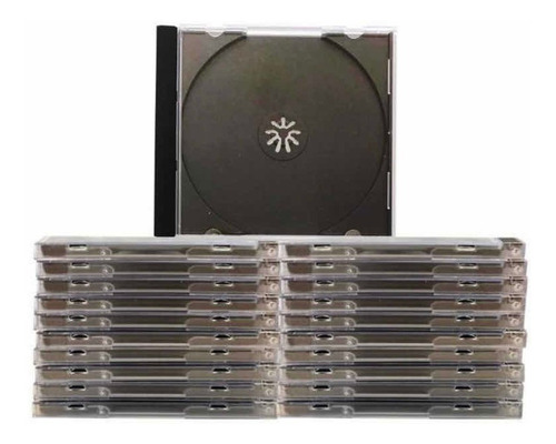 Caja Cd Acrílico Negra 10mm. Simpel 50 Unid