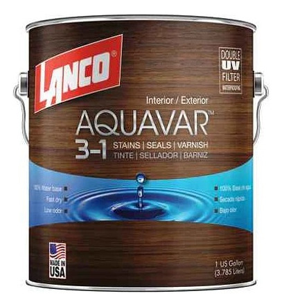 Barniz Tinte Sellador Madera 3en1 Base Agua Aquavar 1l Lanco