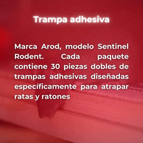 Trampa Ratas Sentinel Rodent Arod 30 Pzas Dobles