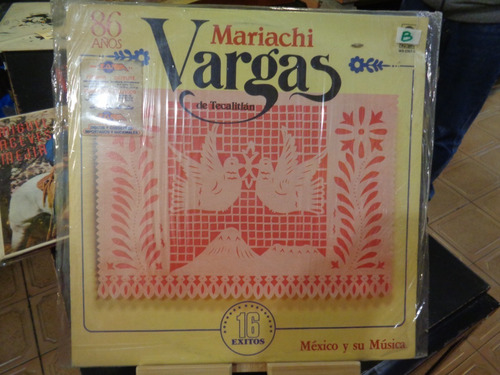 Mariachi Vargas De Tecalitlán 16 Éxitos Vinilo Mexico B1